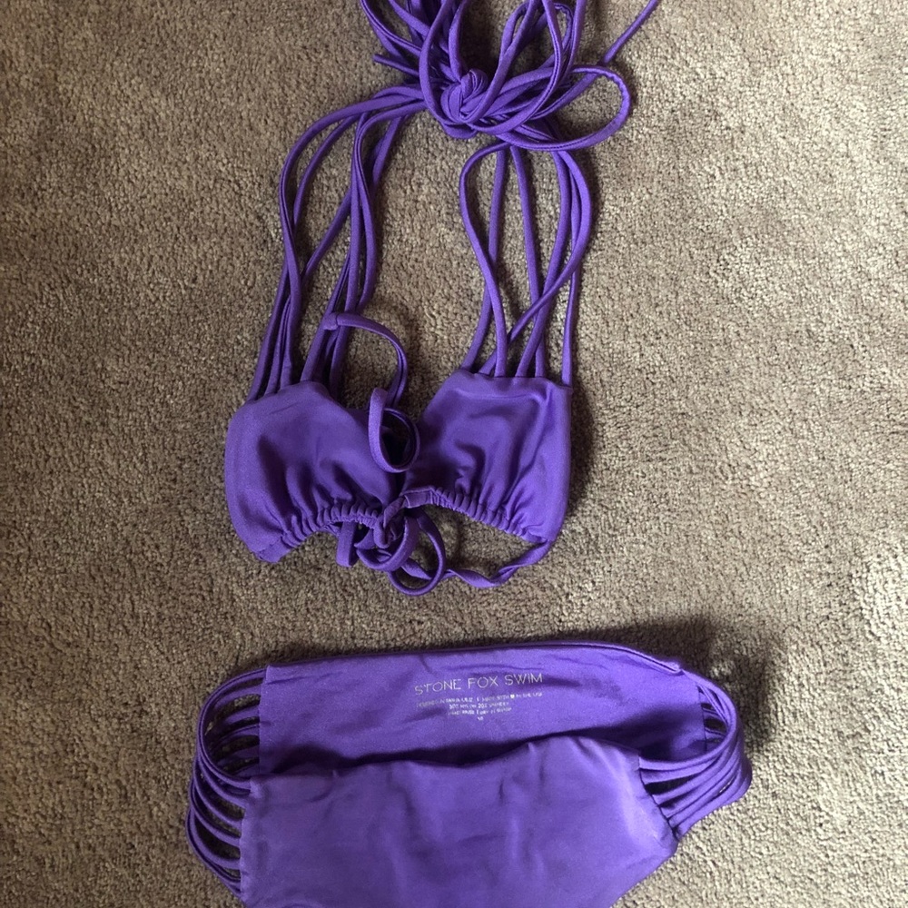 Purple Stonefox Swim Bikini Set